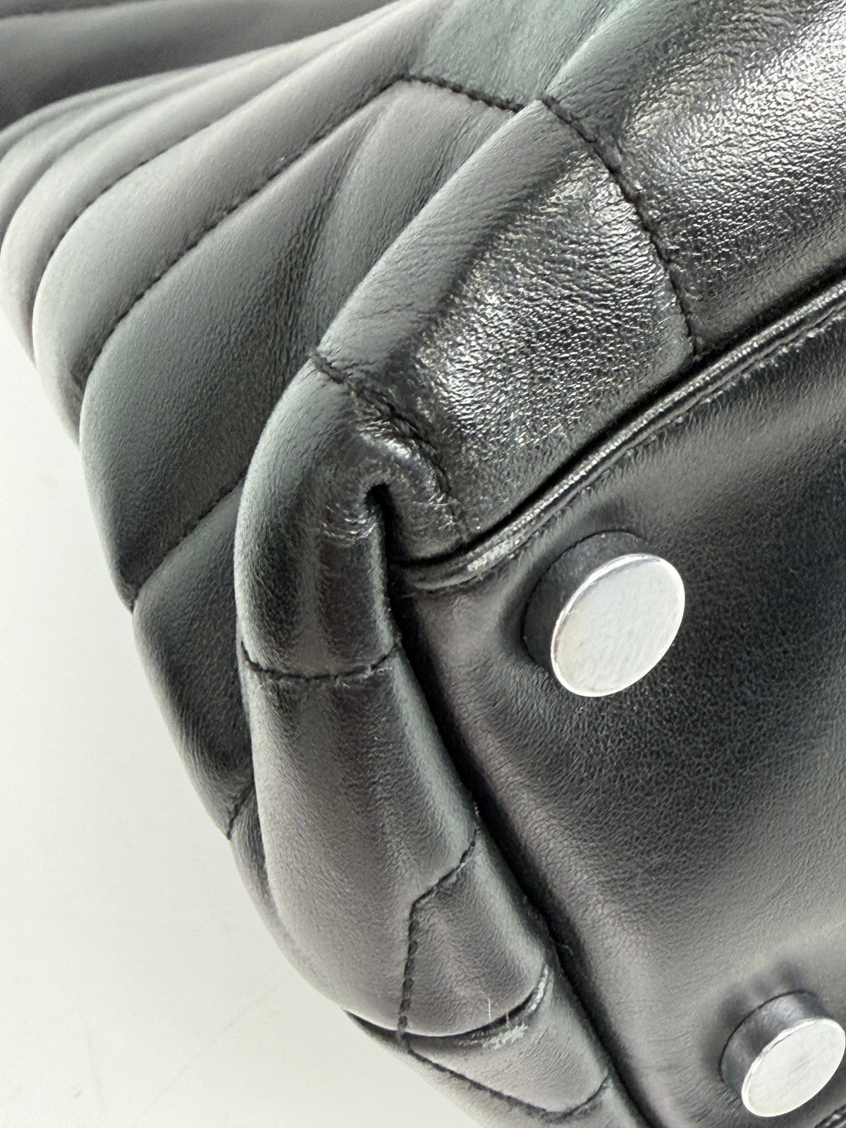 Saint Laurent Monogram Large Loulou Shopper Bag in Black Calfskin Leather YS23