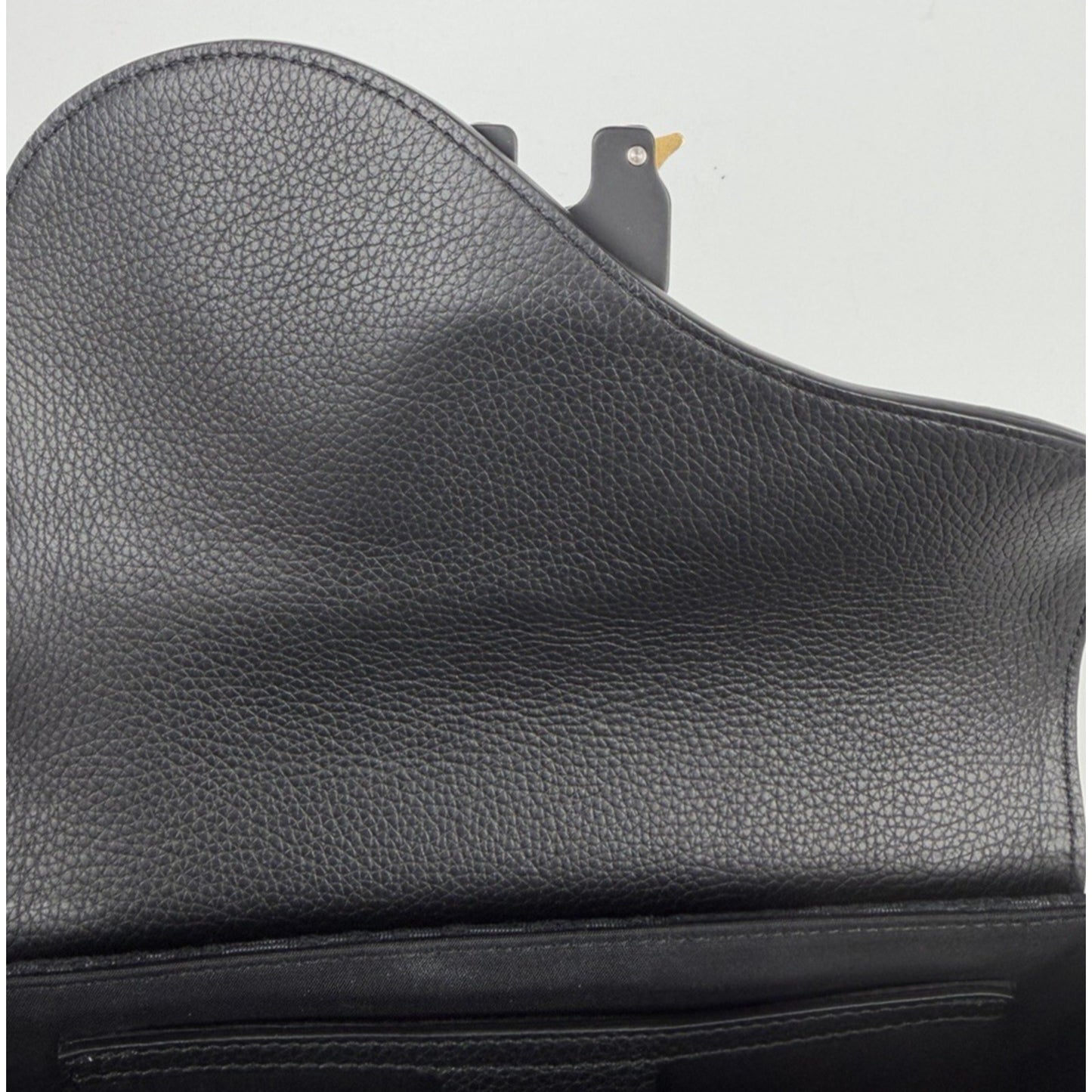 Christian Dior Saddle Messenger Small Bag in Black Jacquard with Leather Trim D9