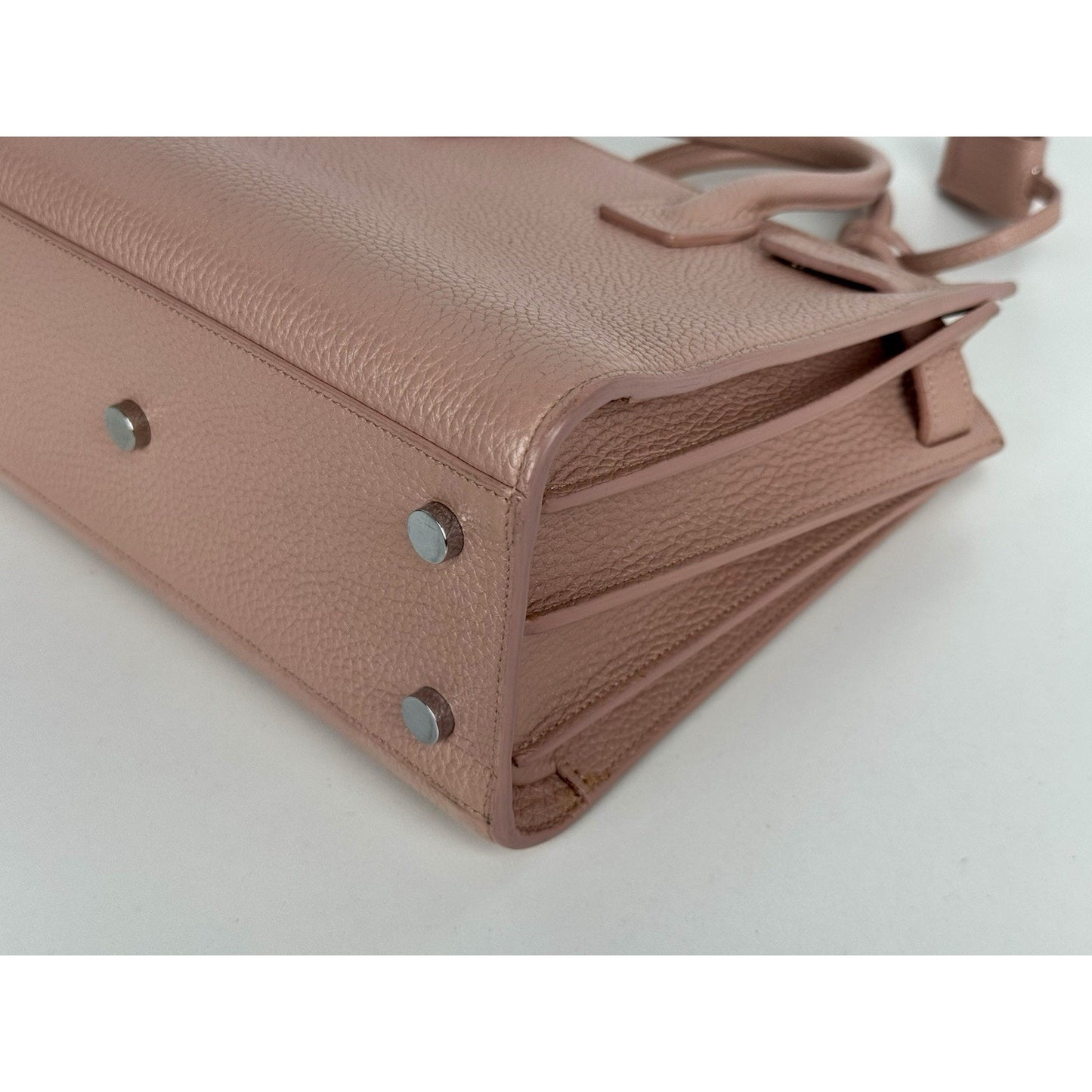 Saint Laurent Baby Sac de Jour Blush Pink Leather Handbag