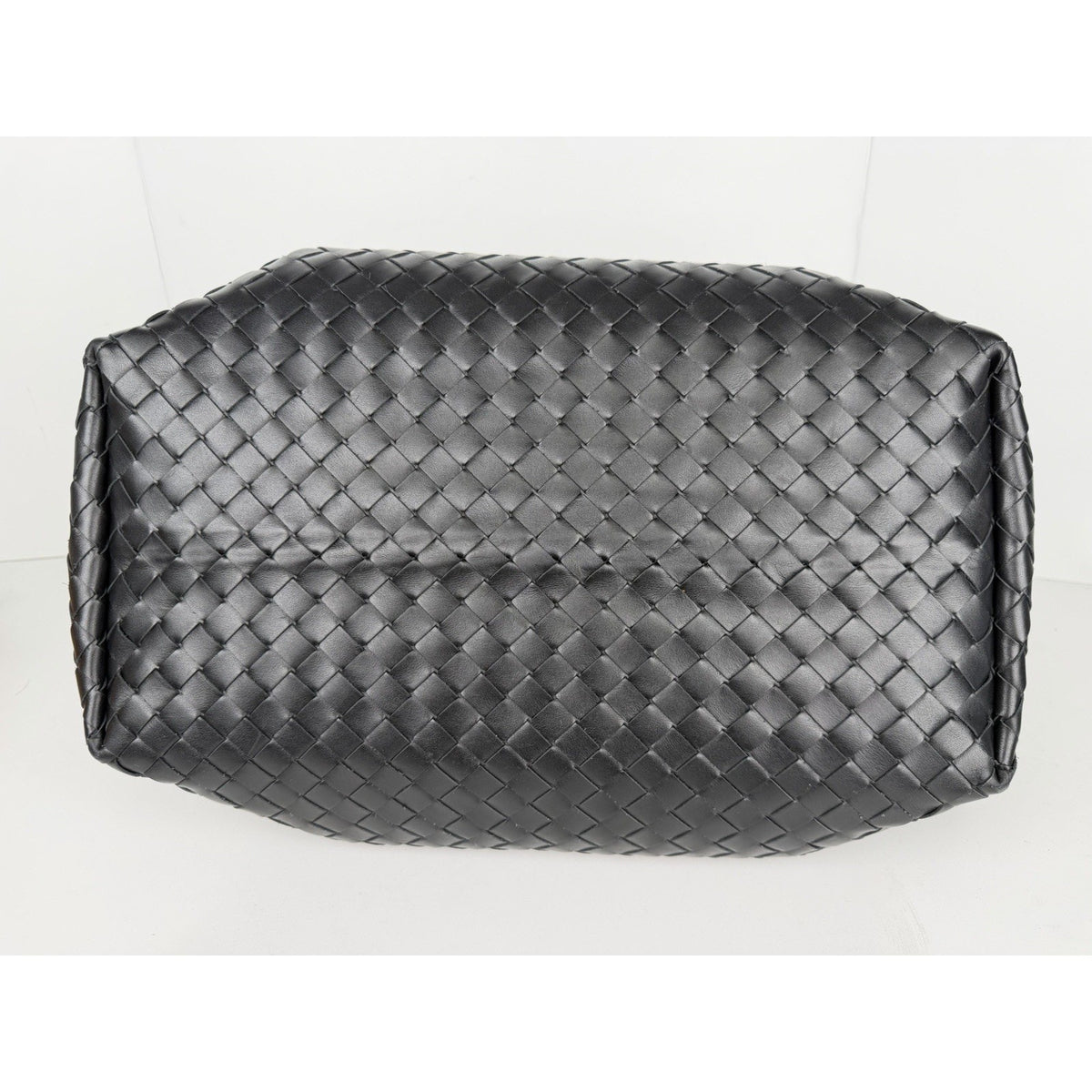 Bottega Veneta Andiamo Voyager Bag Unisex in Black Intrecciato Leather NFC C-3