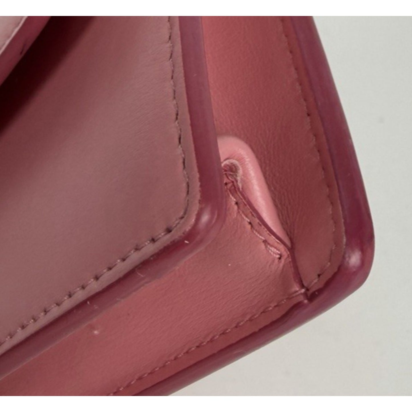 Prada City Elektra Crossbody Wallet on Chain Bag Mini in Pink Calfskin Studded S