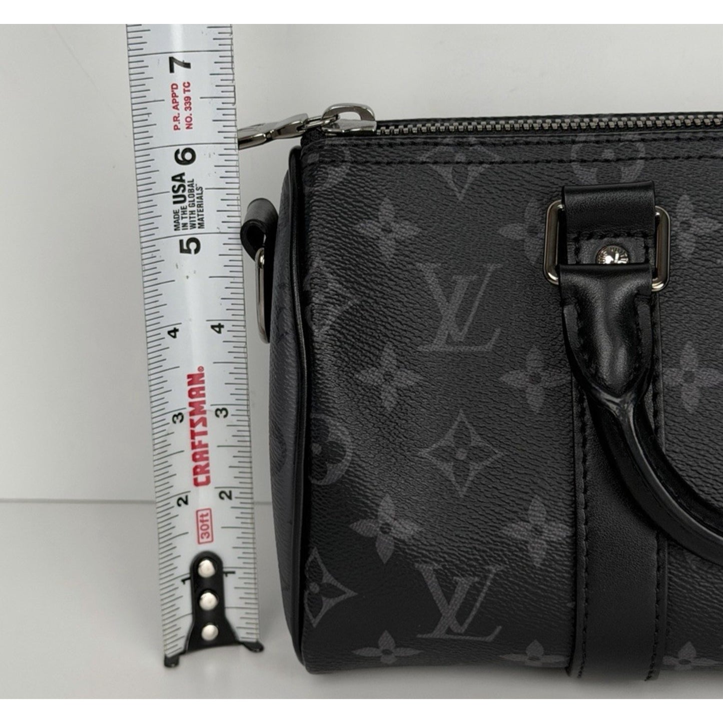 Louis Vuitton Keepall Bandouliere 25 in Monogram Eclipse Coated Canvas NFC U1