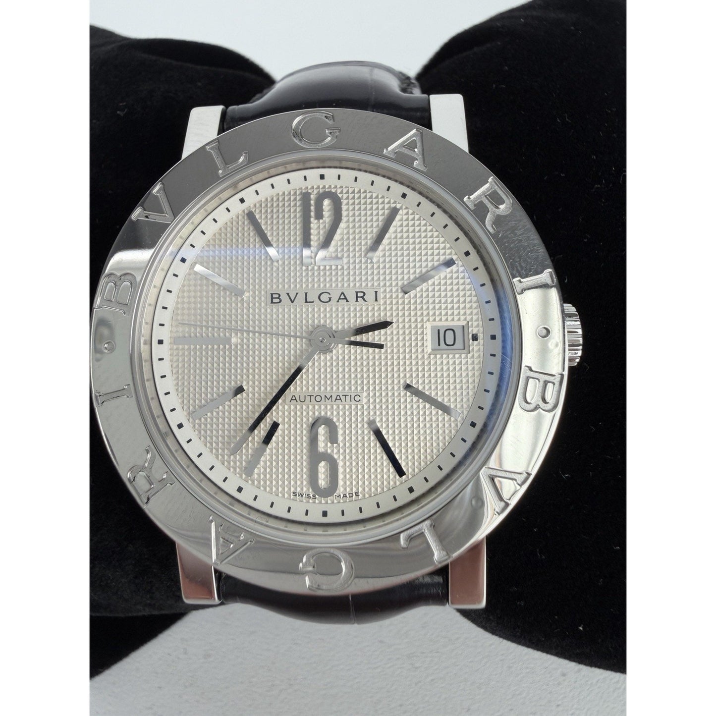 Bulgari Bvlgari BB38SL Stainless Steel Watch and White Dial