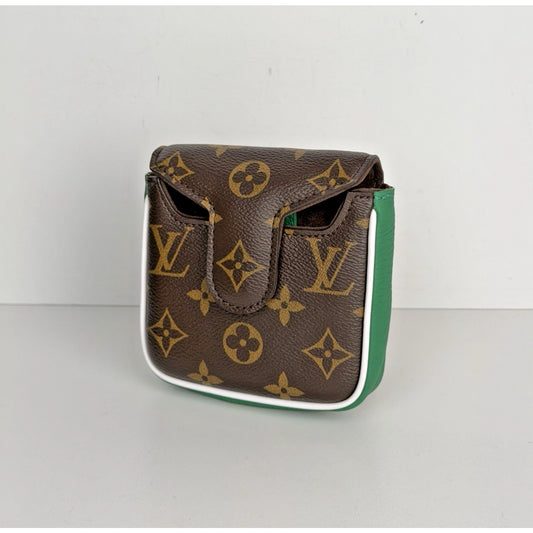 Louis Vuitton Maillet Putter Headcover in Brown Canvas & Green Leather NFC