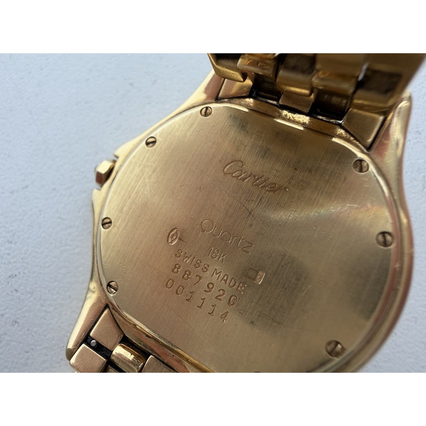 Cartier Cougar Watch 18K Yellow Gold Quartz 33mm