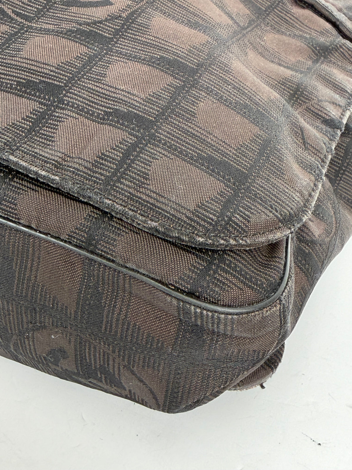 Chanel Travel Line Messenger Bag in Brown Nylon YS26