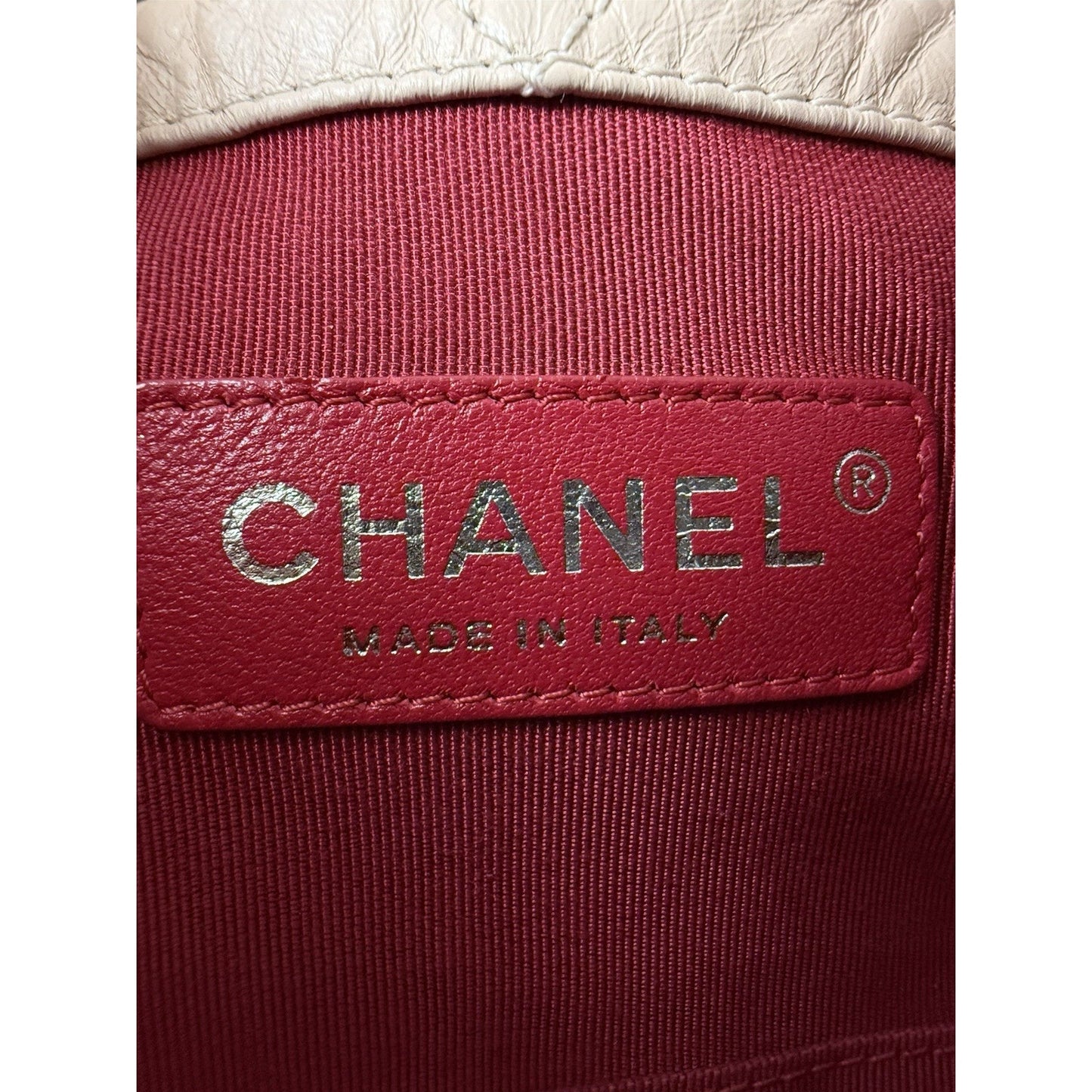 Chanel Gabrielle Small Backpack Aged Calfskin Beige and Black B-7