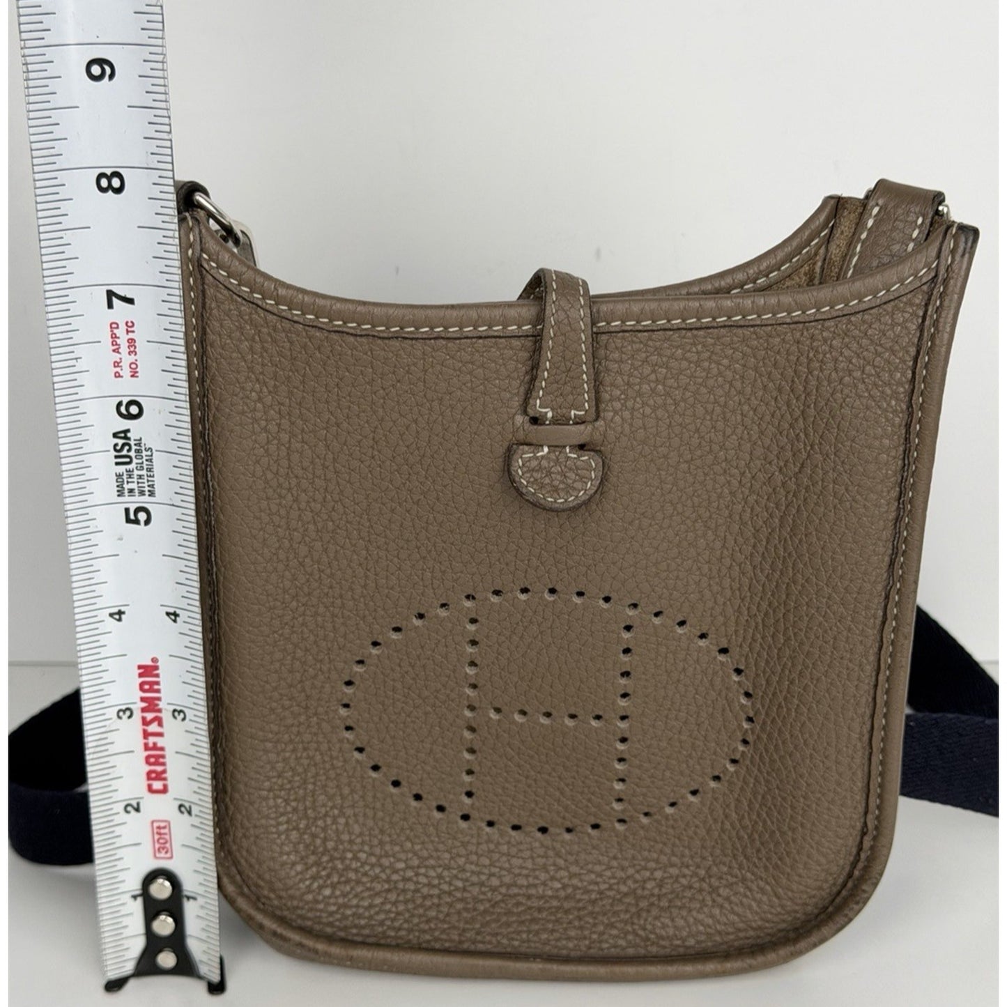Hermes Evelyne TPM 16 in Etoupe Clemence Leather 2021 D9
