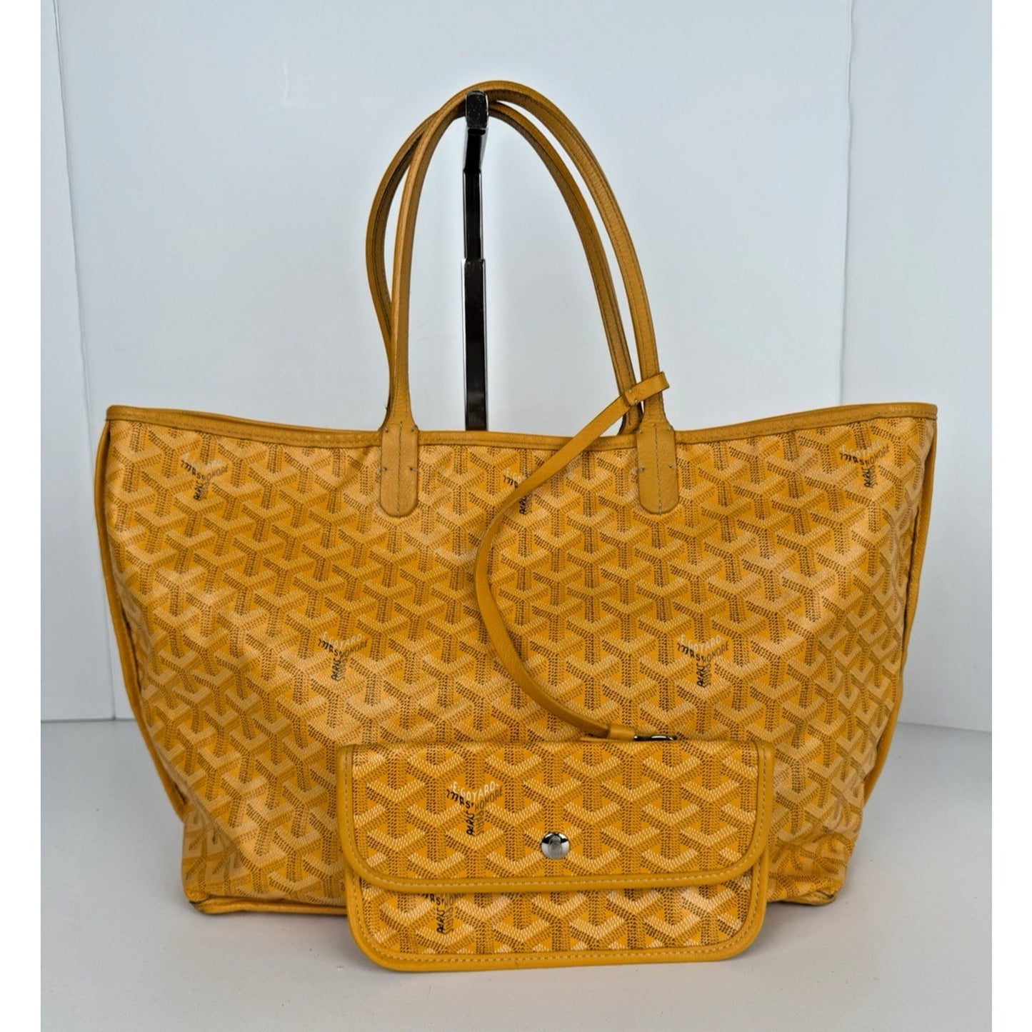 Goyard Saint Louis PM Tote Bag in Sunflower Yellow Goyardine Coated Canvas S