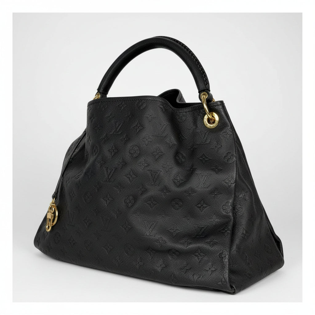 Louis Vuitton Artsy MM Handbag in Black Embossed Empreinte Leather 2012 F2