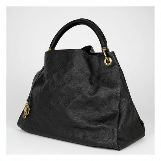 Louis Vuitton Artsy MM Handbag in Black Embossed Empreinte Leather 2012 F2