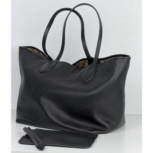 Gucci Totissima Reversible Tote Bag Large in Black Pebbled Leather E-2