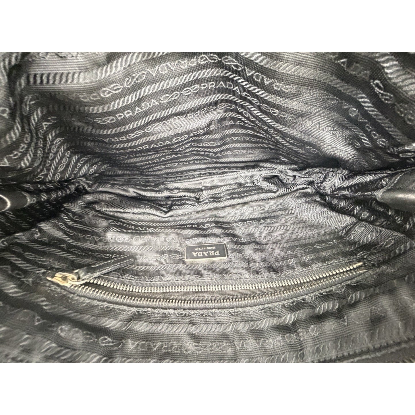 Prada Bicolor Leather Clutch Bag in Black and Orange Unisex S11