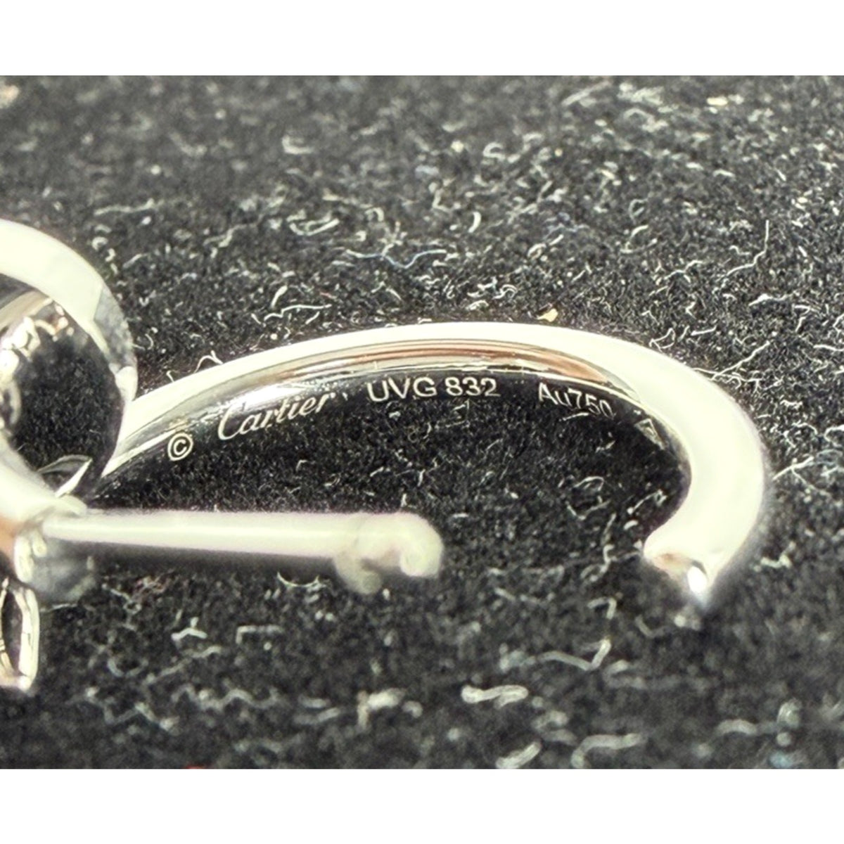 Cartier Juste Un Clou Hoop Mini Earrings Wrapped Nail in 18k White Gold