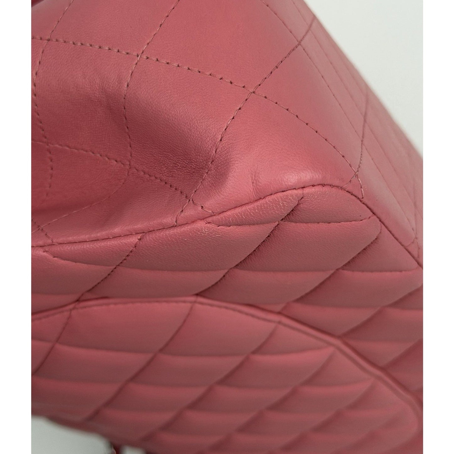 Chanel Jumbo Classic Double Flap Bag Pink Quilted Lambskin Leather 2013-2014 R1