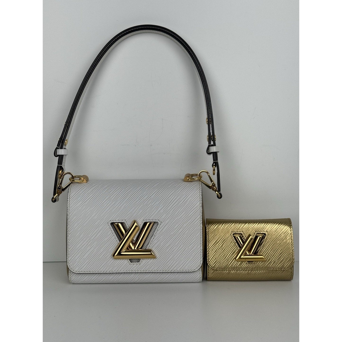 Louis Vuitton Twist PM and Twisty Epi Leather White and Gold