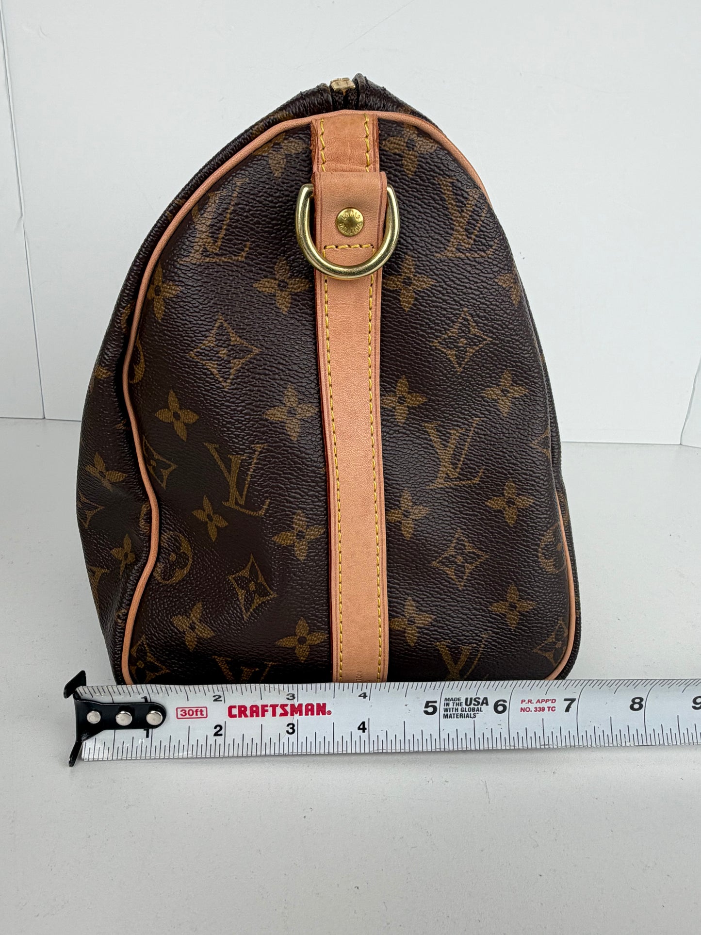 Louis Vuitton Monogram Speedy 30 Bag in Brown LV Monogram Coated Canvas 2019 C-9