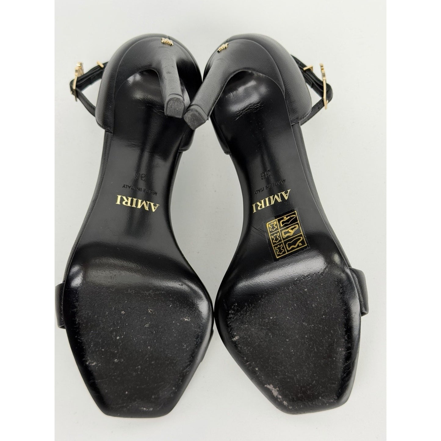 AMIRI Women's MA High Heel Sandals in Black Leather 36EU (5.5 US)