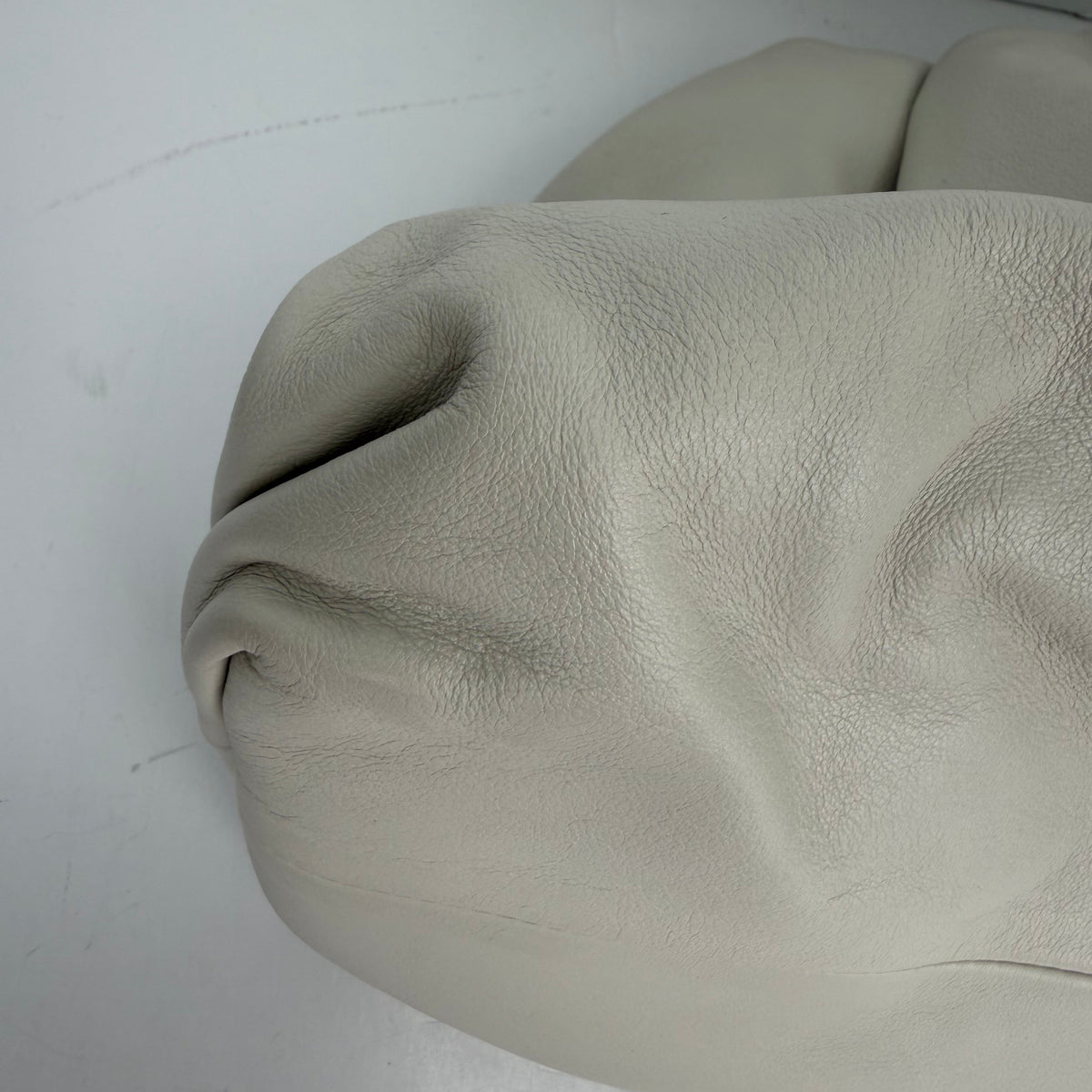 Bottega Veneta The Pouch Oversized Clutch in Off White Smooth Butter Calfskin Leather S05