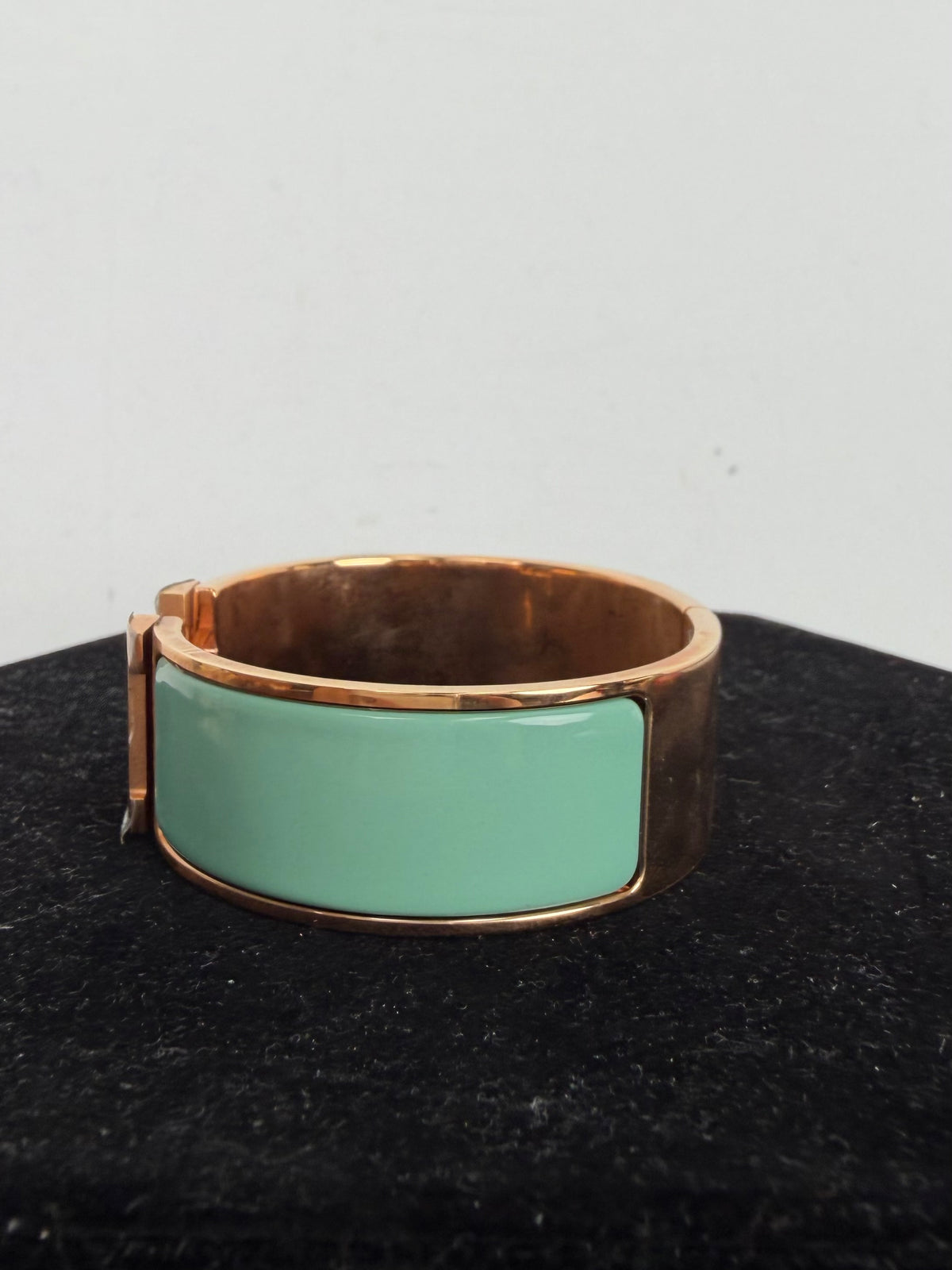 Hermes Clic Clac H Bracelet "H" Toggle Clasp in Mint Enamel & Gold  K3