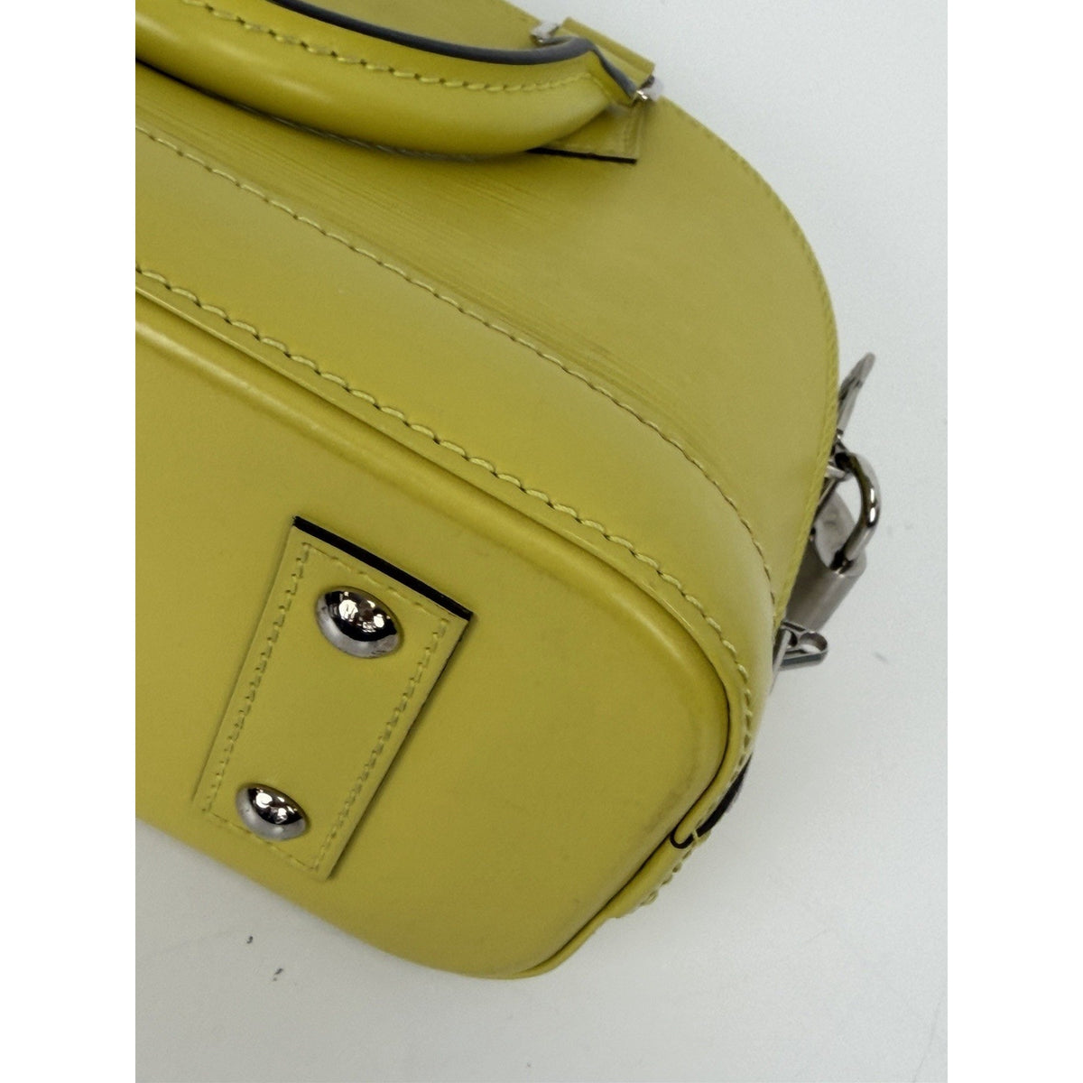 Louis Vuitton Alma BB Handbag in Yellow Epi Leather Silver-T Hardware 2014 S21