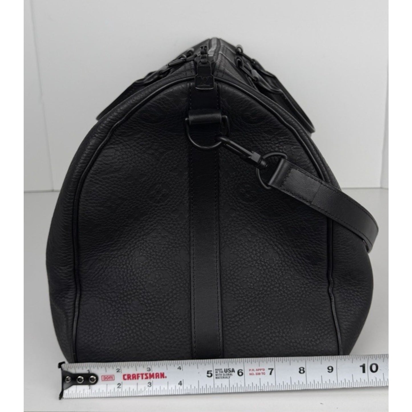 Louis Vuitton Keepall Bandouliere 50 Bag in Black Grained Leather NFC S
