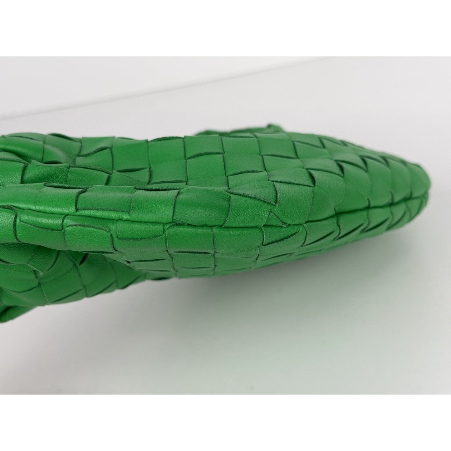 Bottega Veneta Mini Jodie Bag in Parakeet Green Intrecciato Woven Leather S10