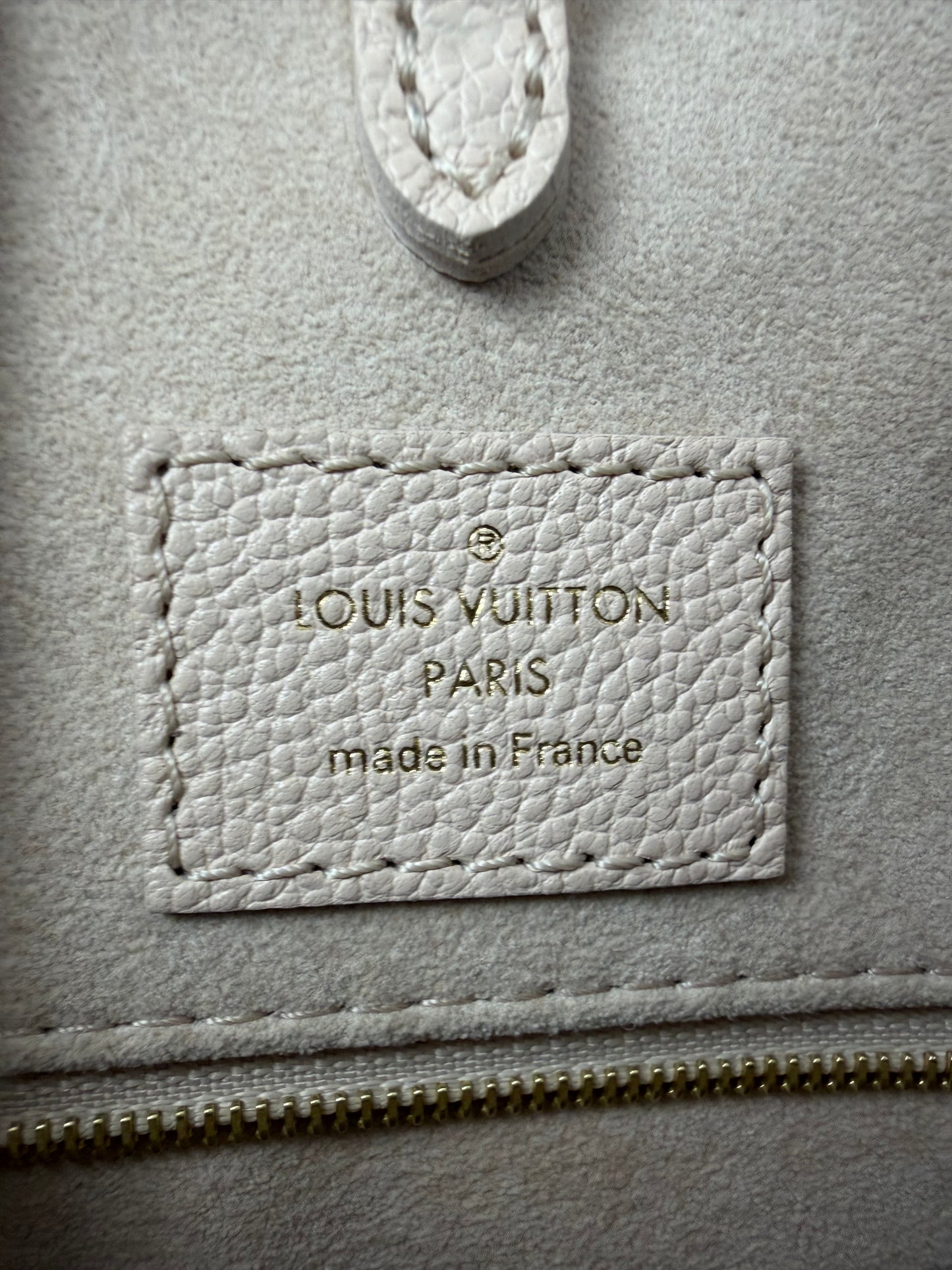 Louis Vuitton OnTheGo Spring in the City MM Tote Bag in Beige Empreinte Leather NFC C-9