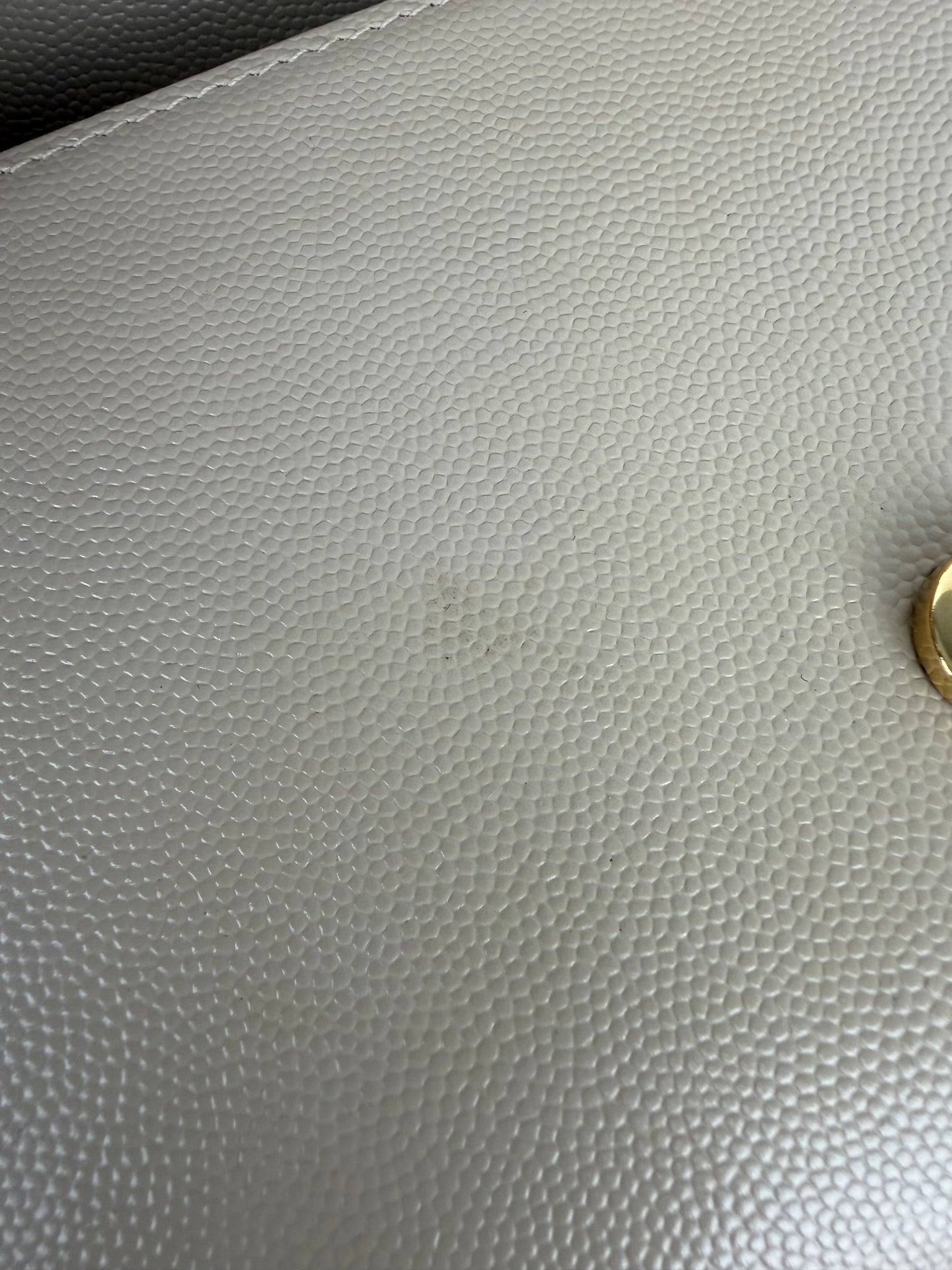 Saint Laurent Kate Chain Bag Small in Beige Grain de Poudre Embossed Leather YS