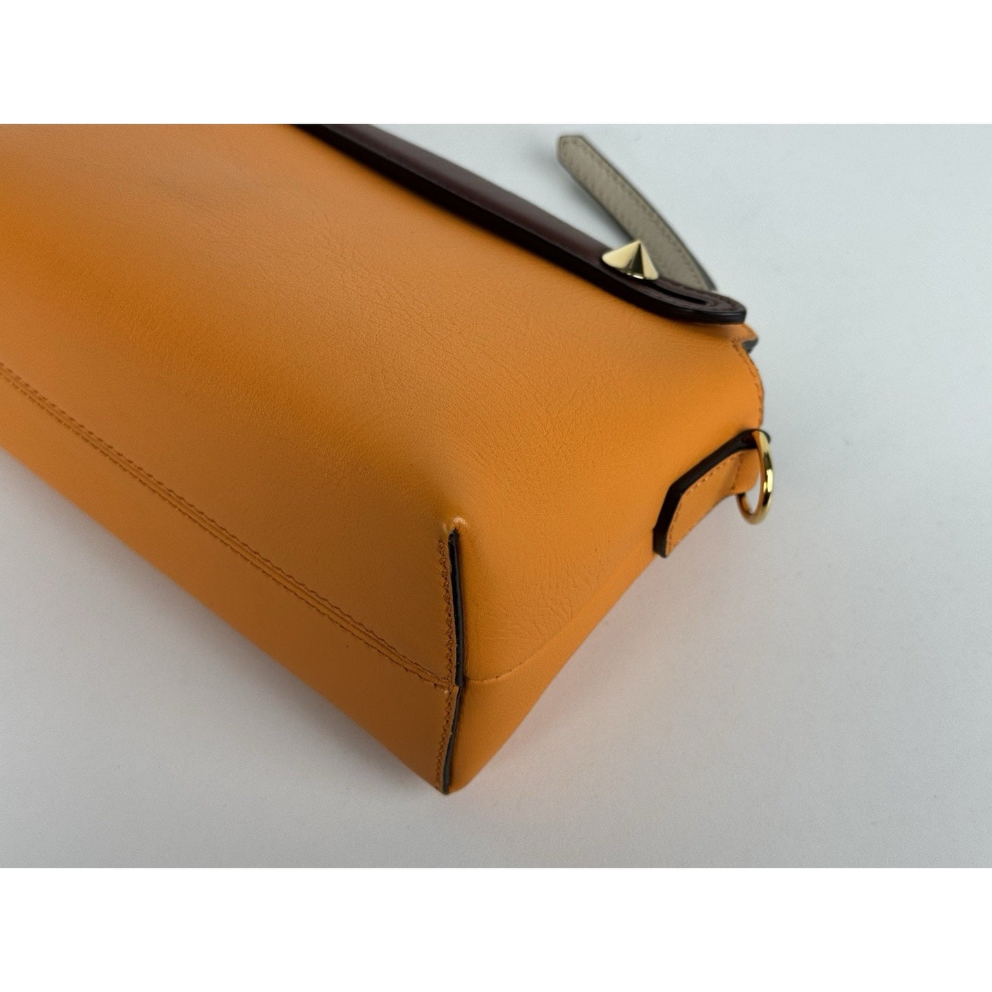 Fendi By The Way Leather Handbag Orange and Brown D-1