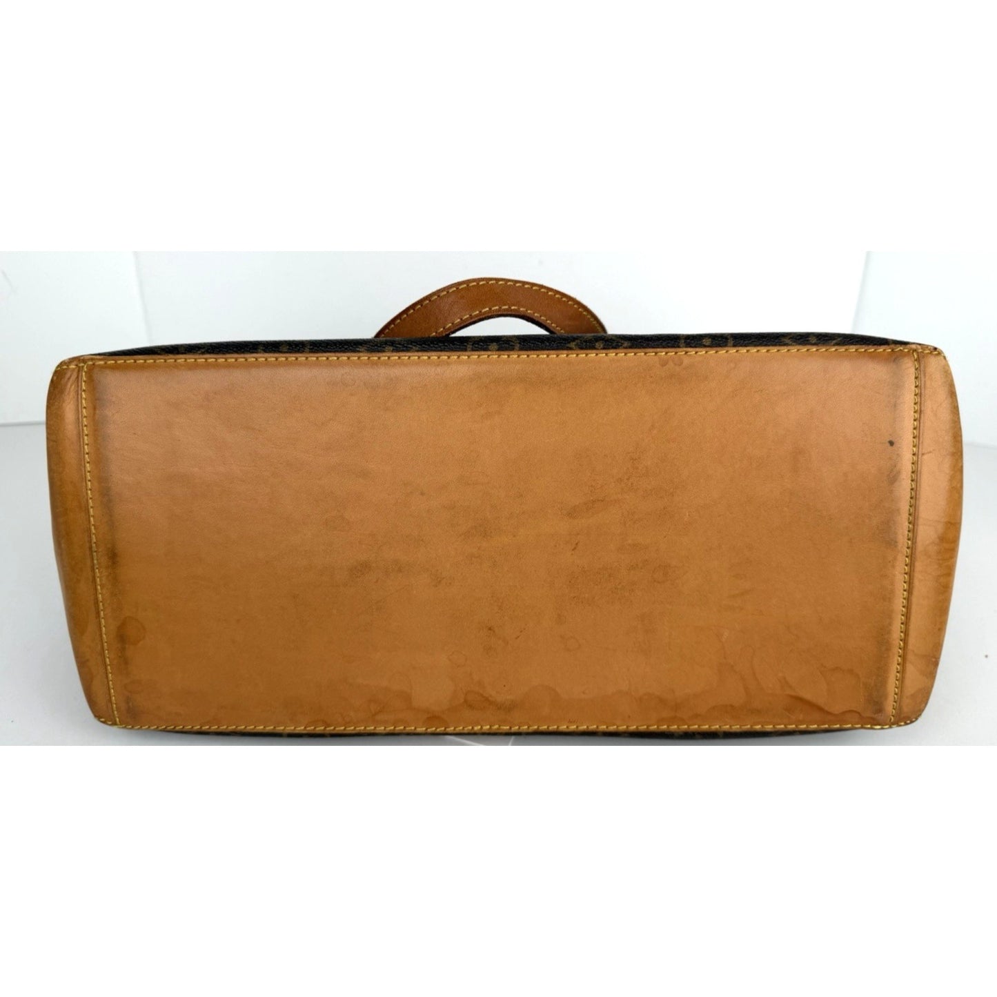 Louis Vuitton Cabas Mezzo Tote Bag in Brown Coated Canvas Vintage 2000 S06