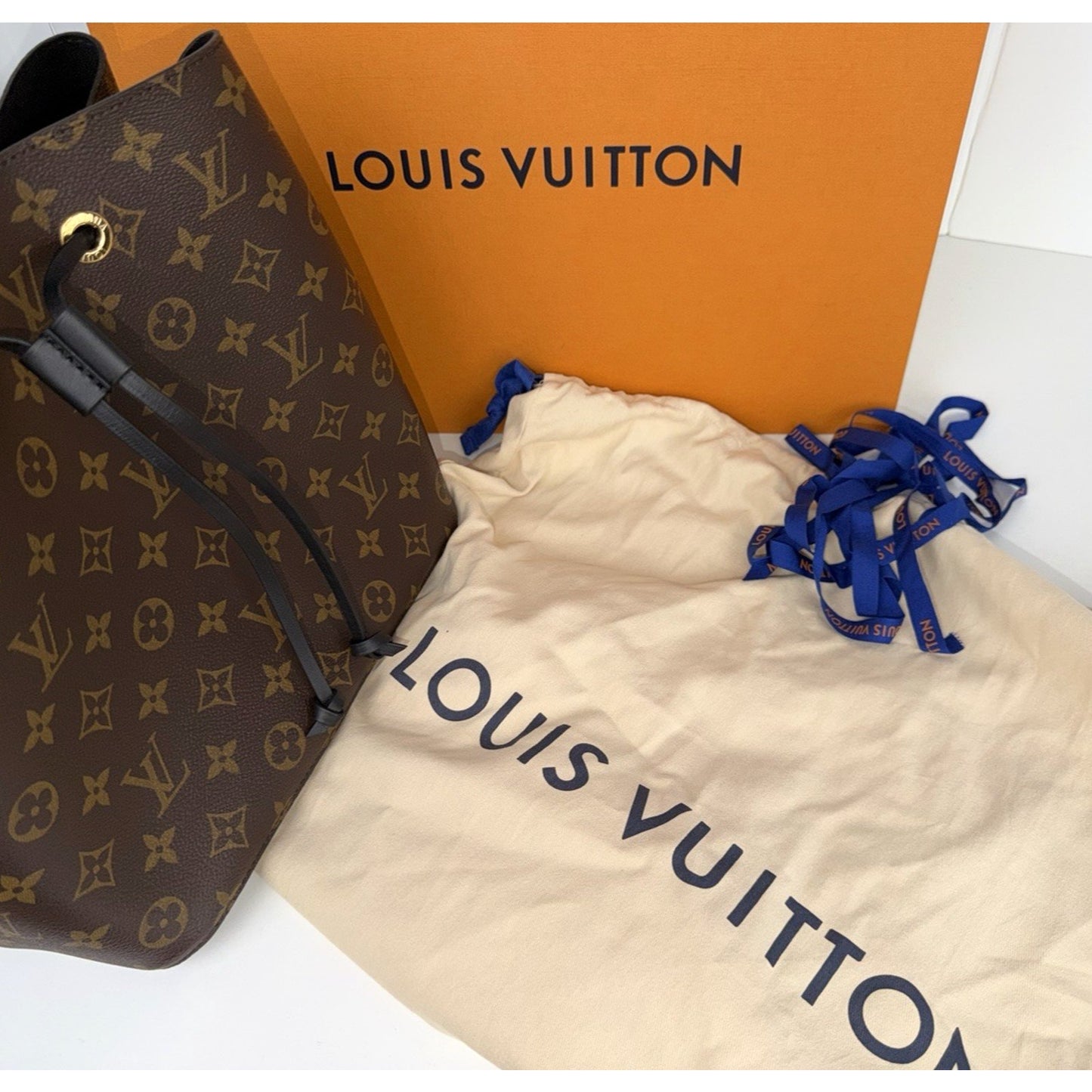 Louis Vuitton NeoNoe MM Bucket Bag in Brown Monogram Coated Canvas 2020 L-4