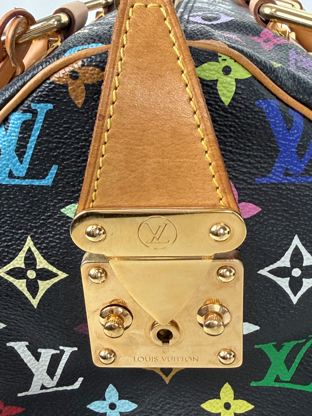 Louis Vuitton Takashi Murakami Speedy 30 Handbag in LV Multicolore Monogram Vintage 2004 YS02