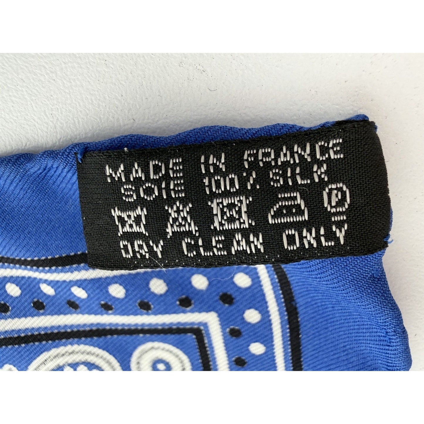 Hermes Buckle Print Bandana in Blue 100% Silk