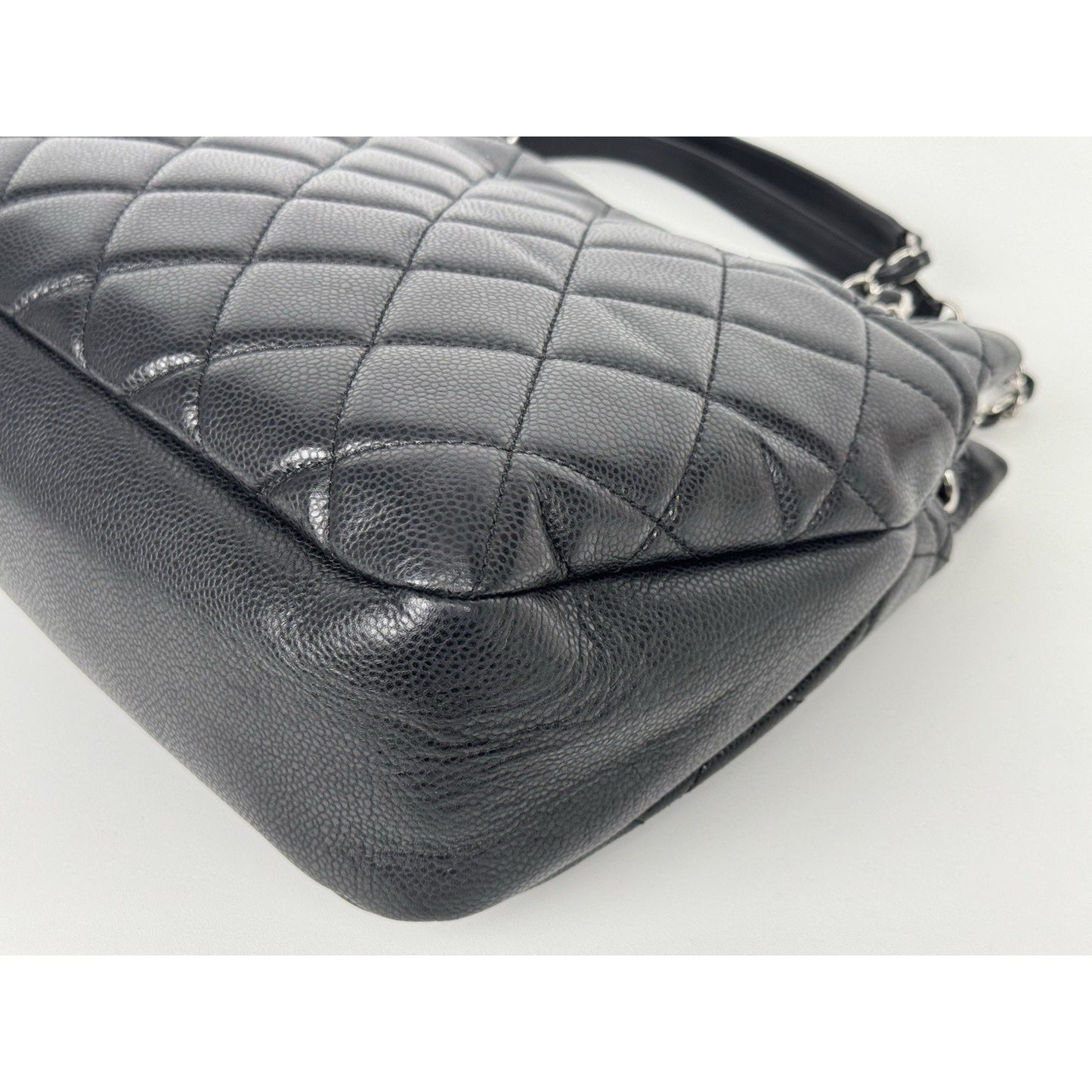 Chanel Timeless CC Soft Tote Bag in Black Quilted Caviar Leather (2012) B-6