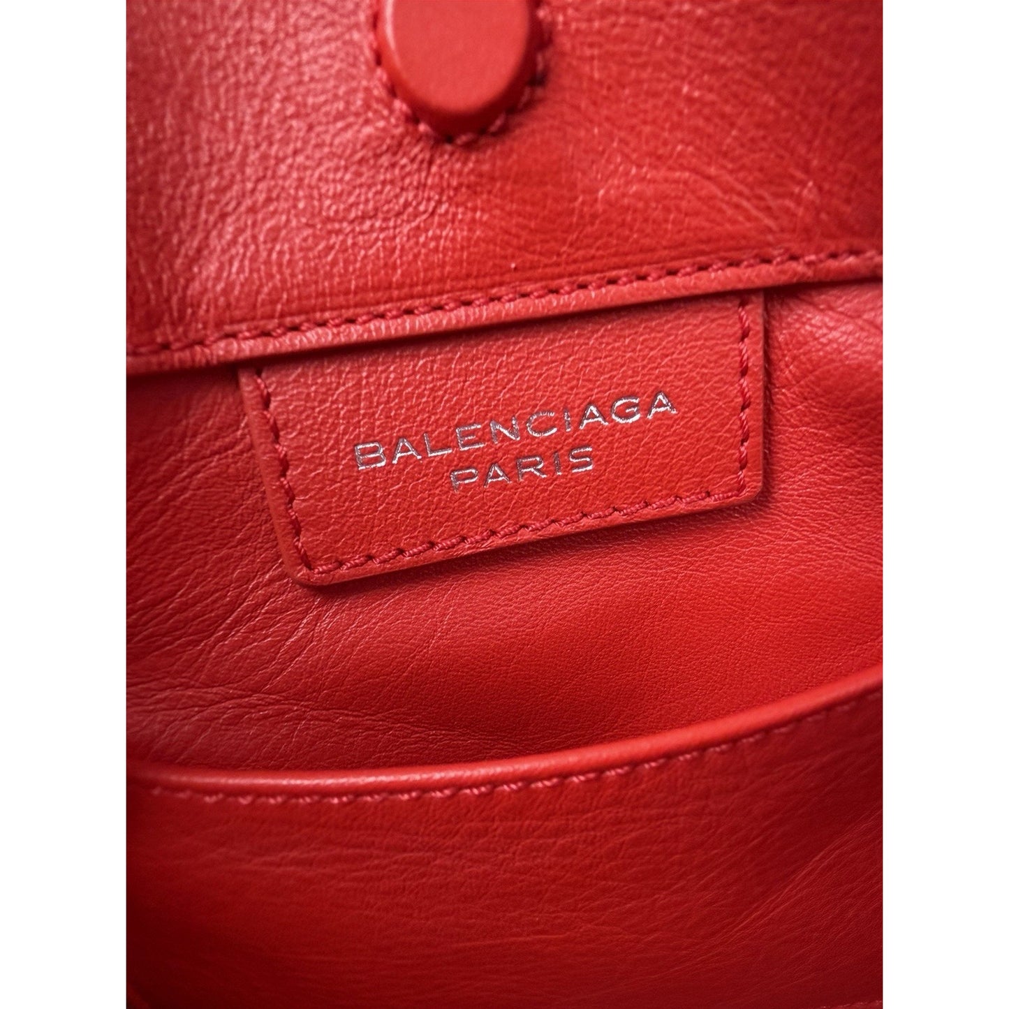 Balenciaga Papier A4 Zip-Around Tote Bag Mini in Red Calfskin Leather S-01