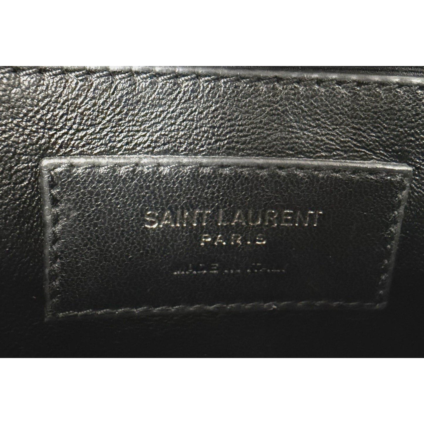 Saint Laurent College Shoulder Bag Medium in Black Chevron-Quilted Leather S-07