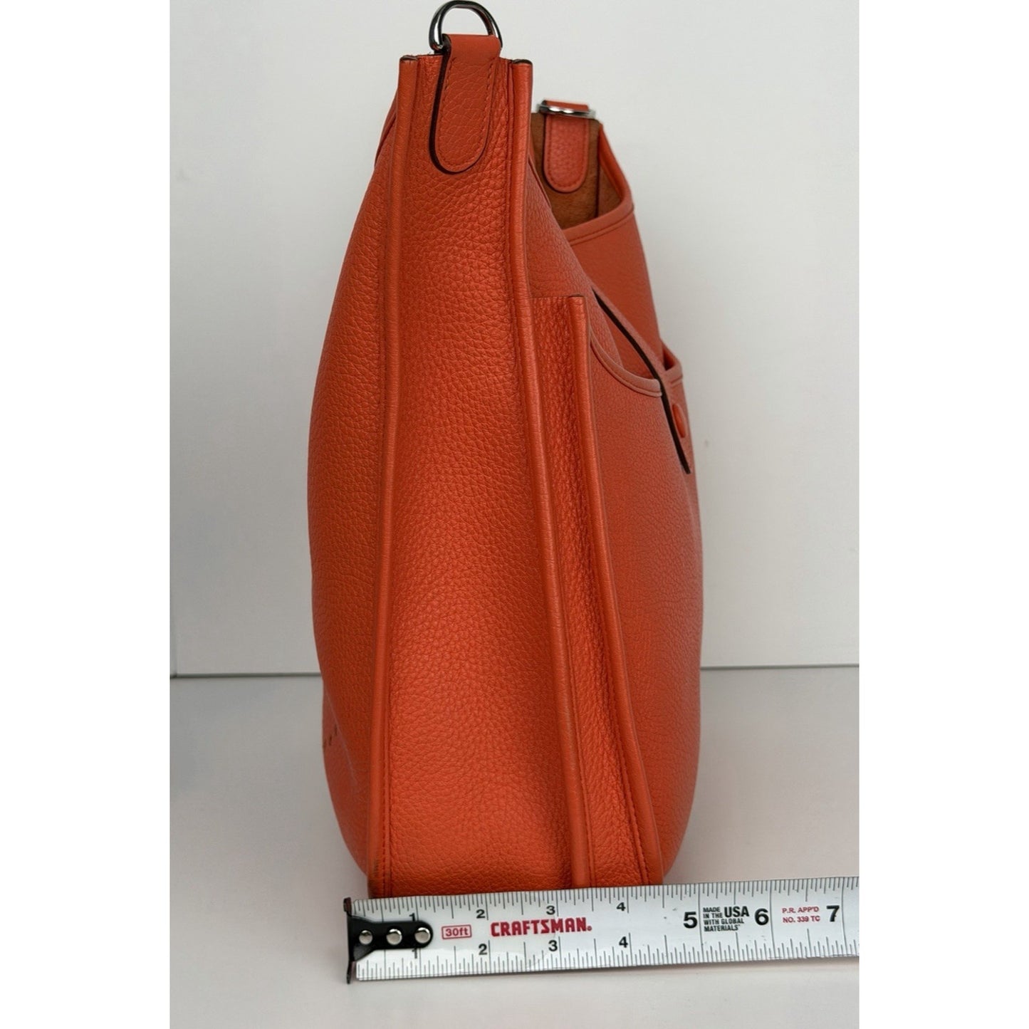 Hermes Evelyne 29 Bag Orange Poppy Taurillon Clemence Leather 2017