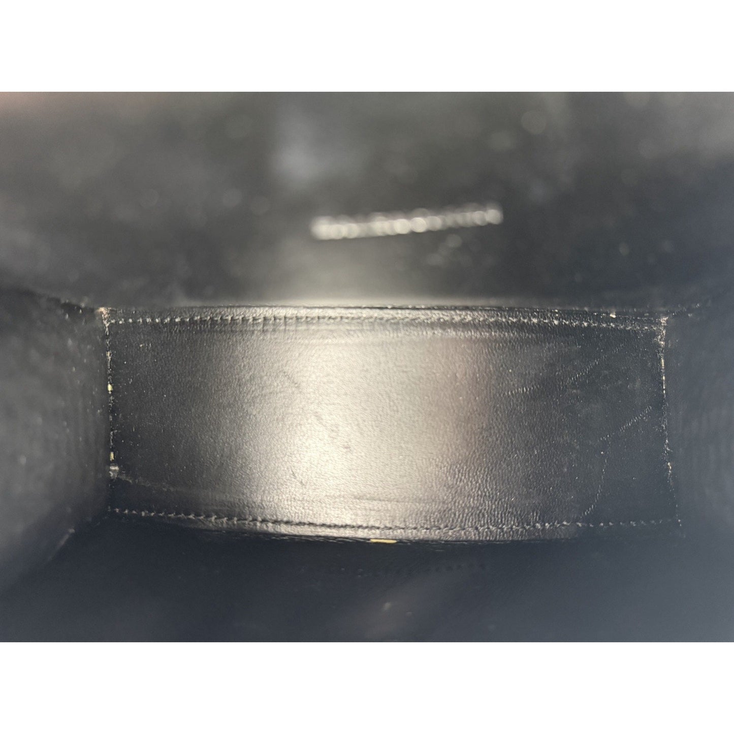 Balenciaga Hourglass XS Bag in Metallic Dark Gray Croc-Effect Leather S03