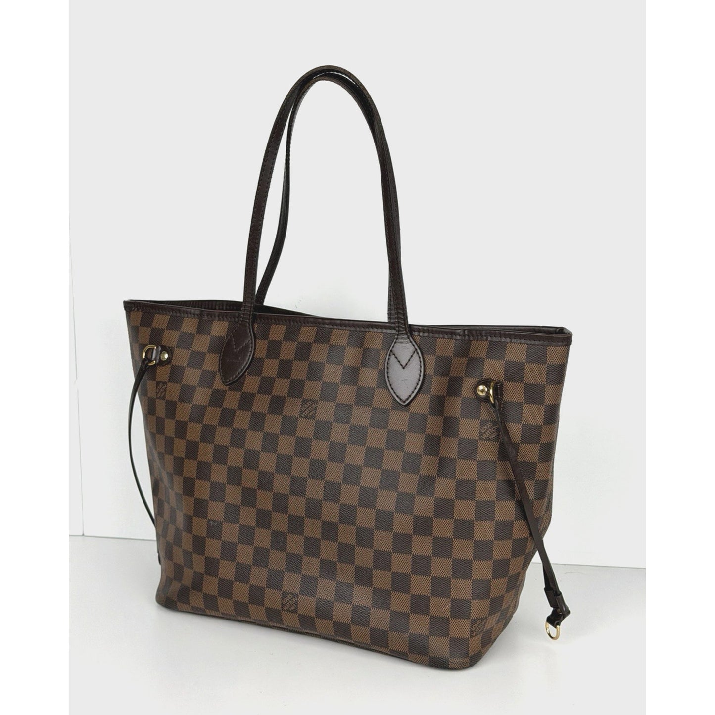 Louis Vuitton Neverfull MM Tote Bag in Damier Ebene Coated Canvas 2017 S