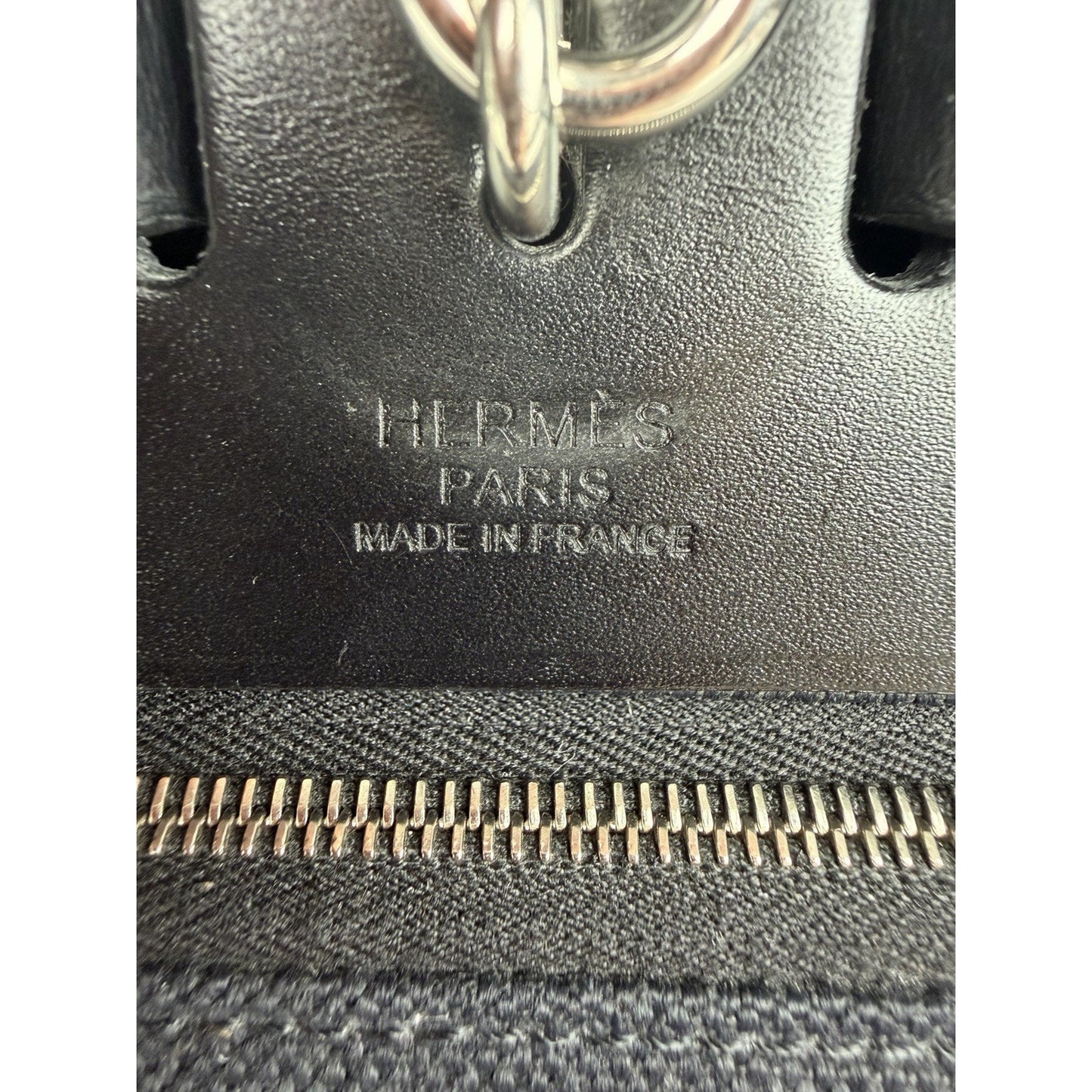 Hermes Herbag Messenger 39 Bag in Black Canvas Silver Hardware 2023 E-4