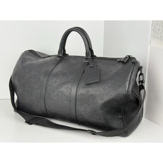 Louis Vuitton Keepall Bandouliere 50 Empriente Monogram Duffle Bag