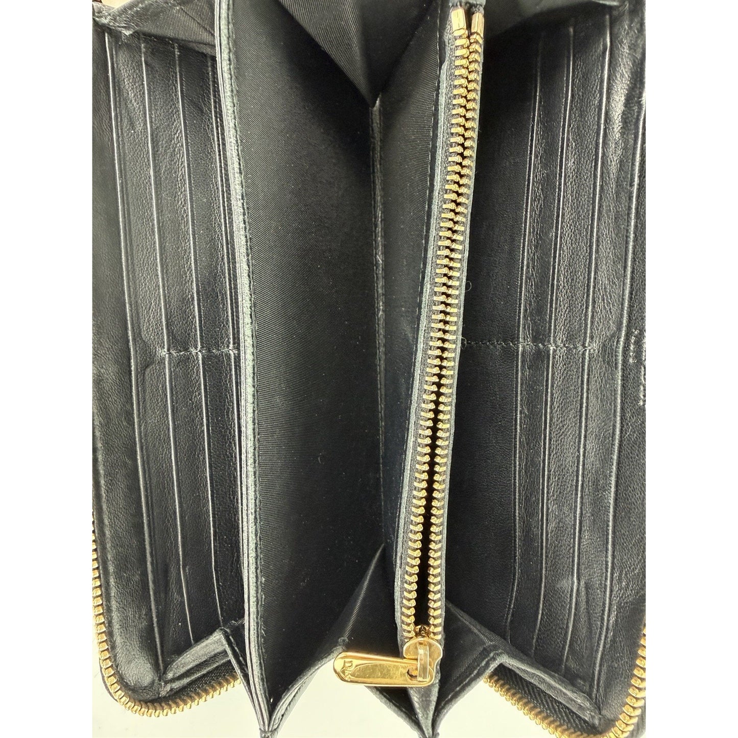 Christian Dior Lady Dior Continental Zip Wallet in Black Patent Leather 2009 K1