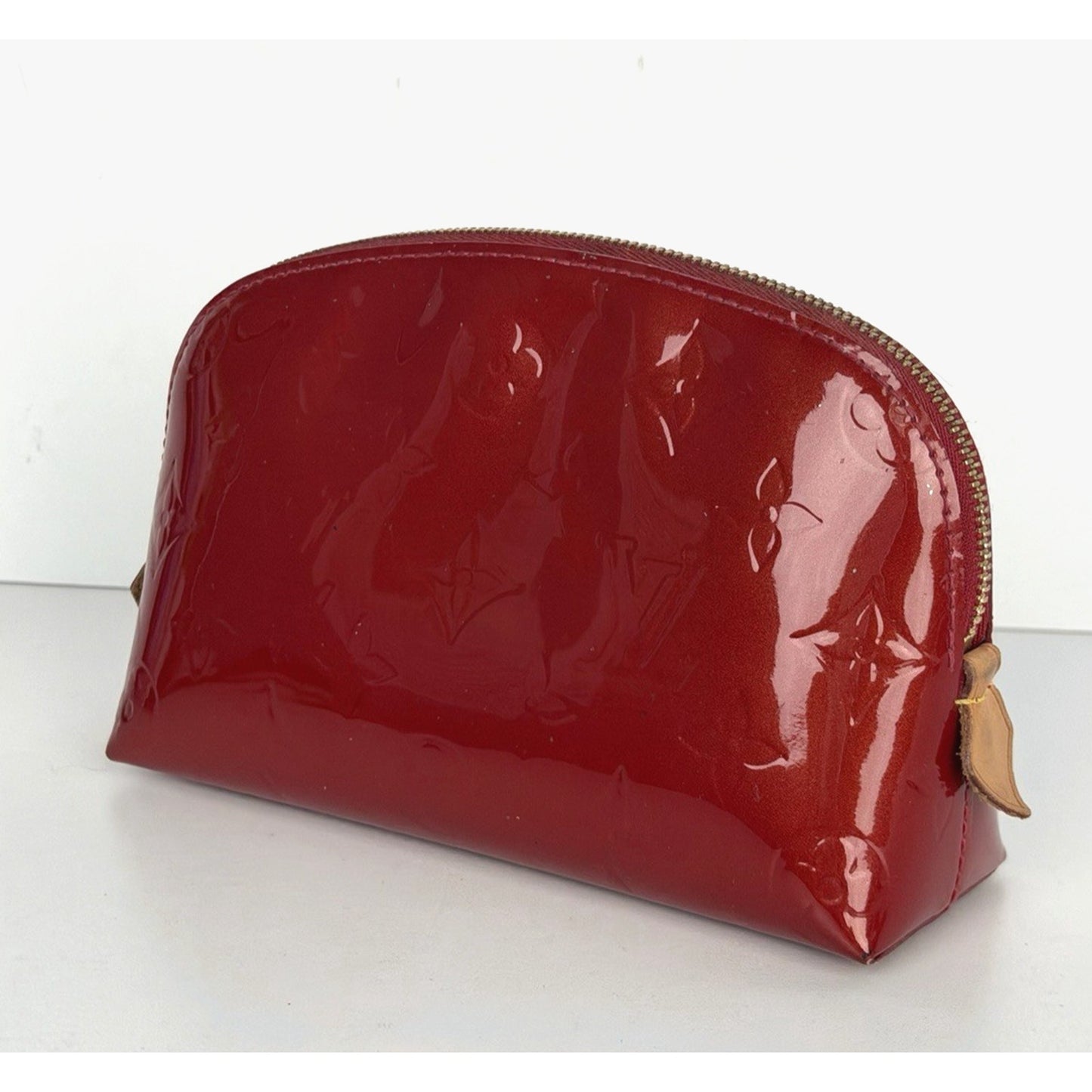 Louis Vuitton Pomme D'Amour Cosmetic Pouch in Monogram Vernis Red Leather 2012