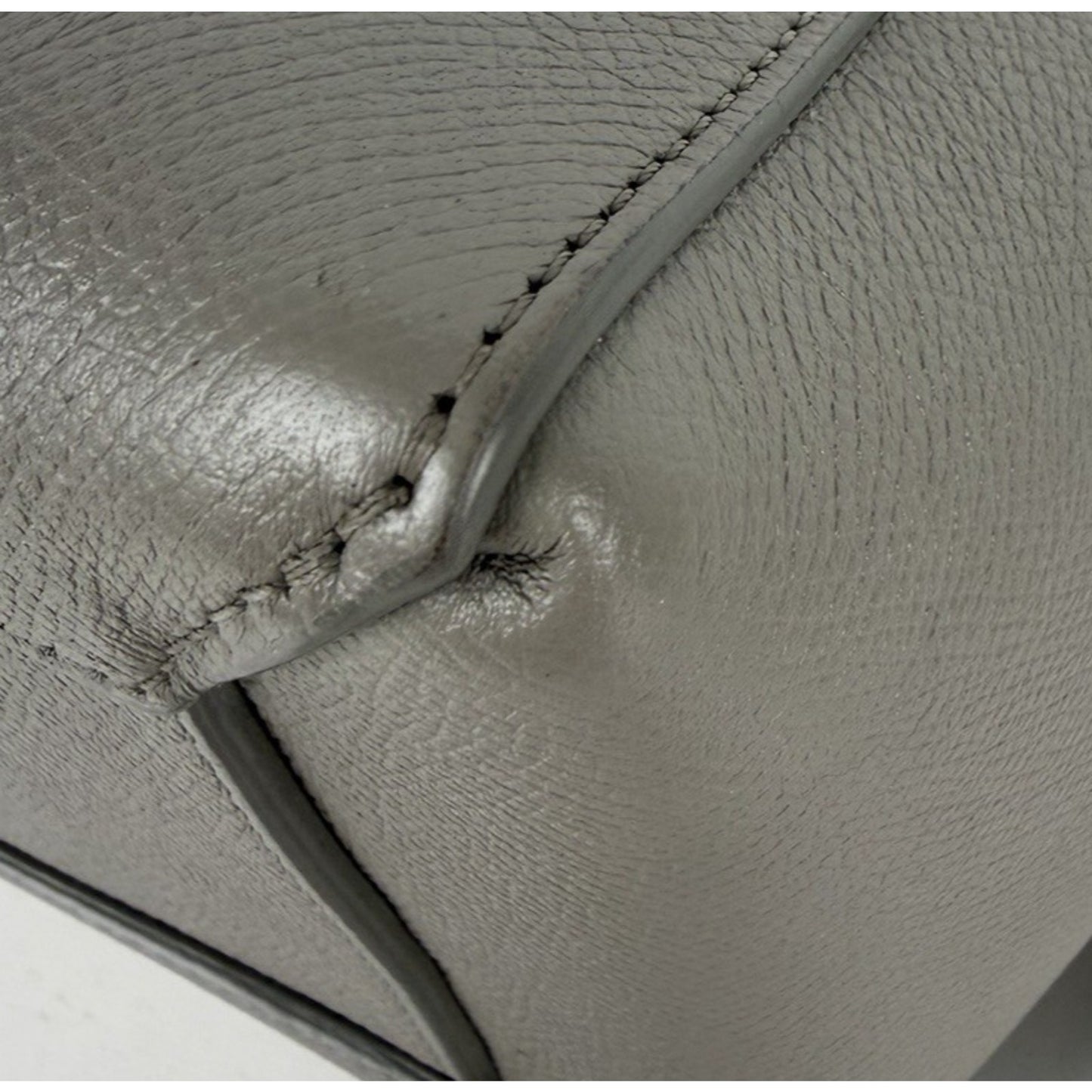 Celine Belt Micro Bag in Grey Grained Calfskin Leather by Phoebe Philo S-07