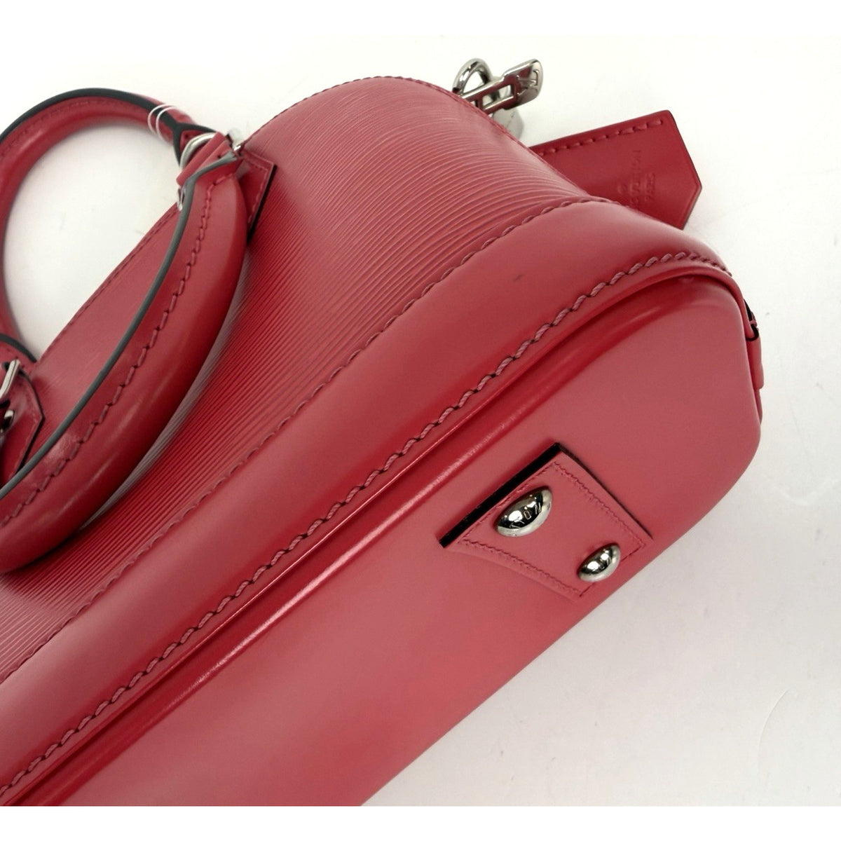 Louis Vuitton Alma BB Handbag in Red Epi Leather Silver-Tone Hardware 2015 F3