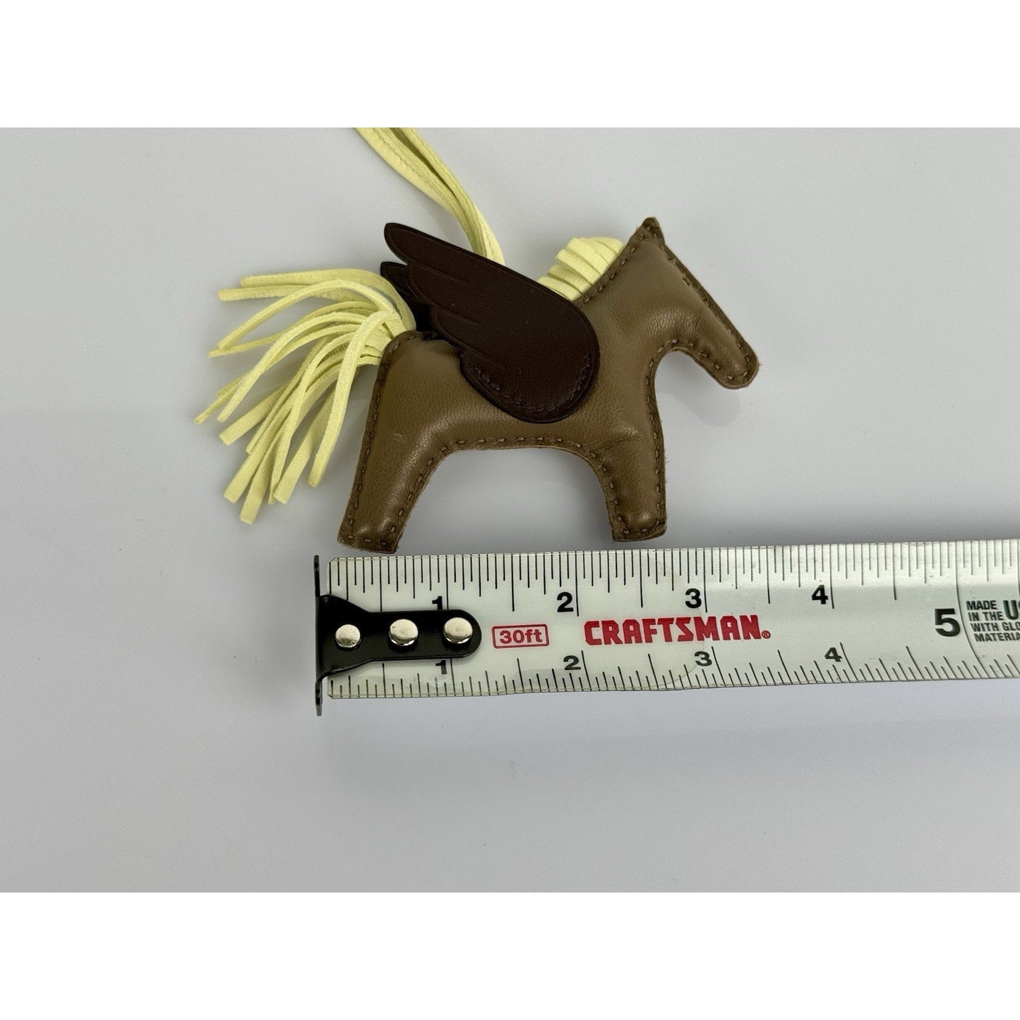 Hermes Rodeo Pegase PM Bag Charm in Brown Leather