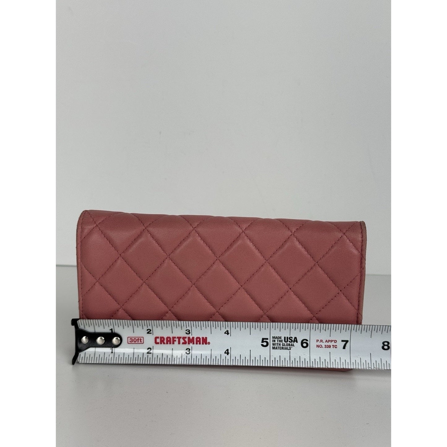 Chanel Long Yen Continental Wallet in Pink Quilted Lambskin Leather