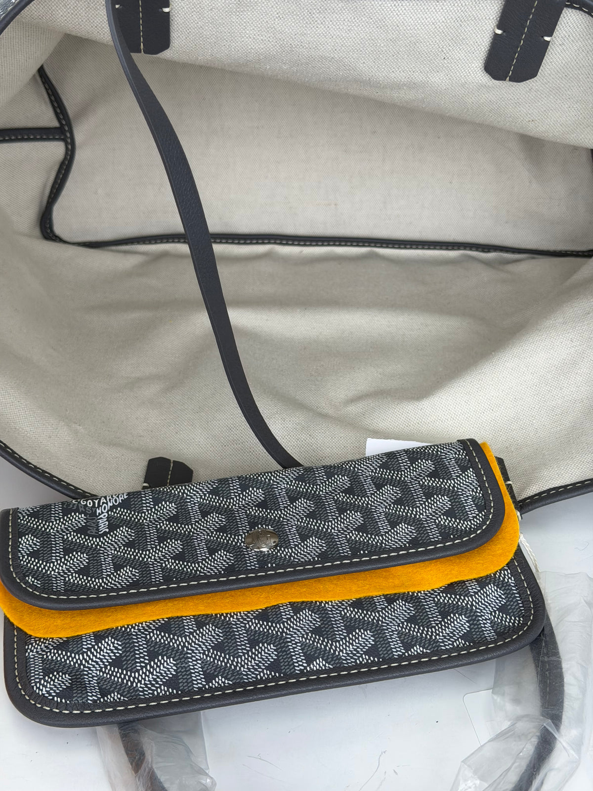 Goyard Saint Louis PM Tote Bag in Gray Goyardine Coated Canvas YD-6