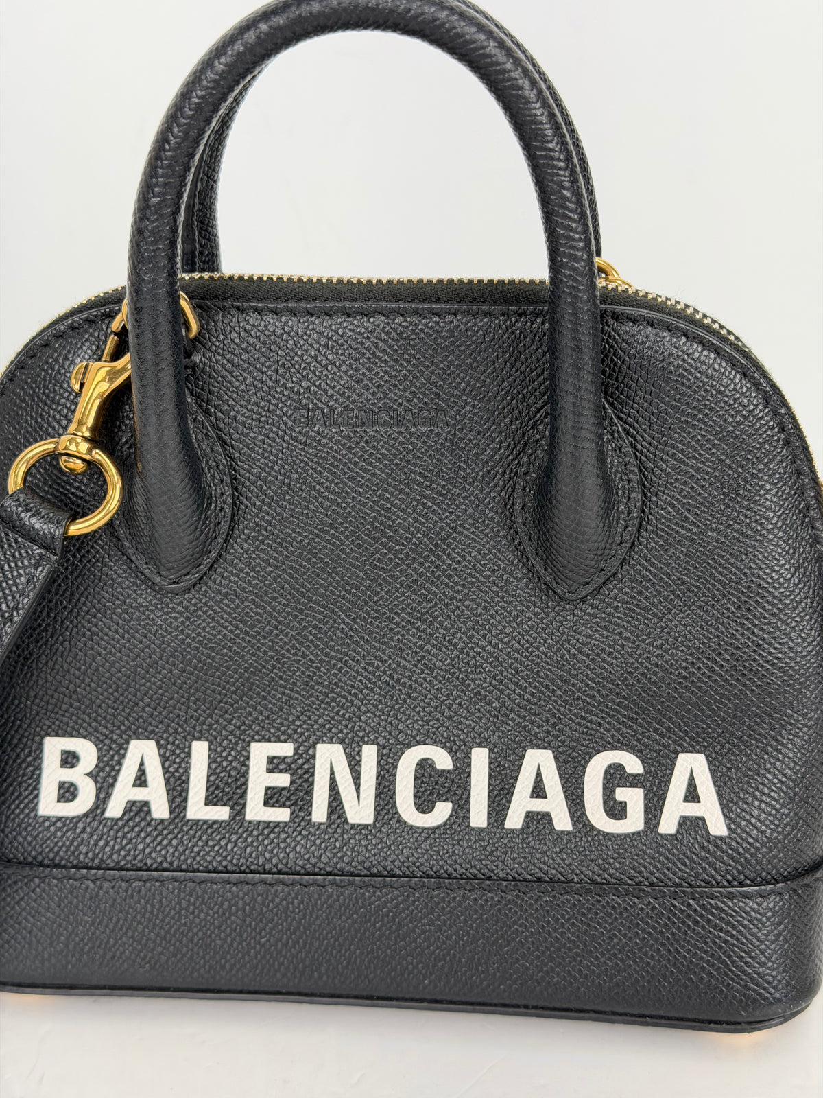 Balenciaga XXS Ville Crossbody Bag in Black Grained Calfskin YS11